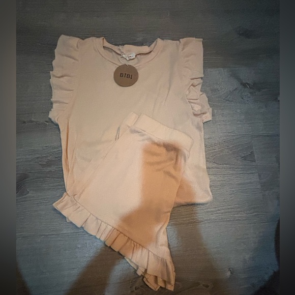 BiBi Peach Ruffle Romper - Picture 5 of 9